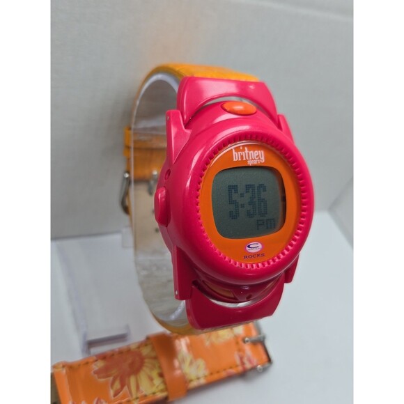 Britney Spears Watch Rocks 2000 Trendmasters Y2K Pink New Battery LCD *READ main image 7